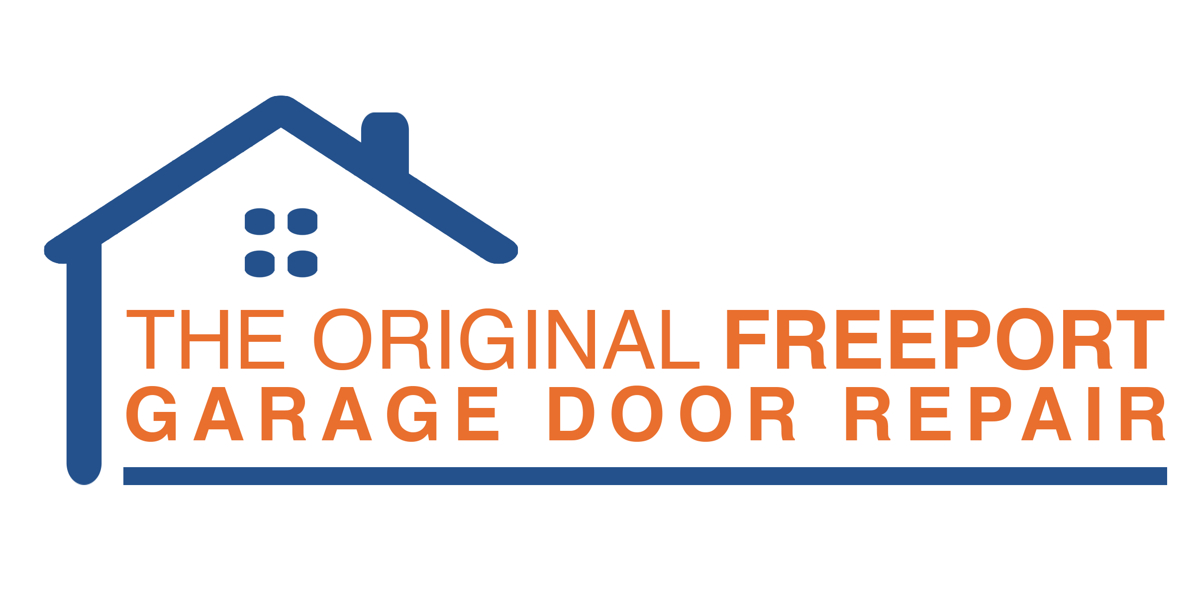 the original garage door repair Freeport logo